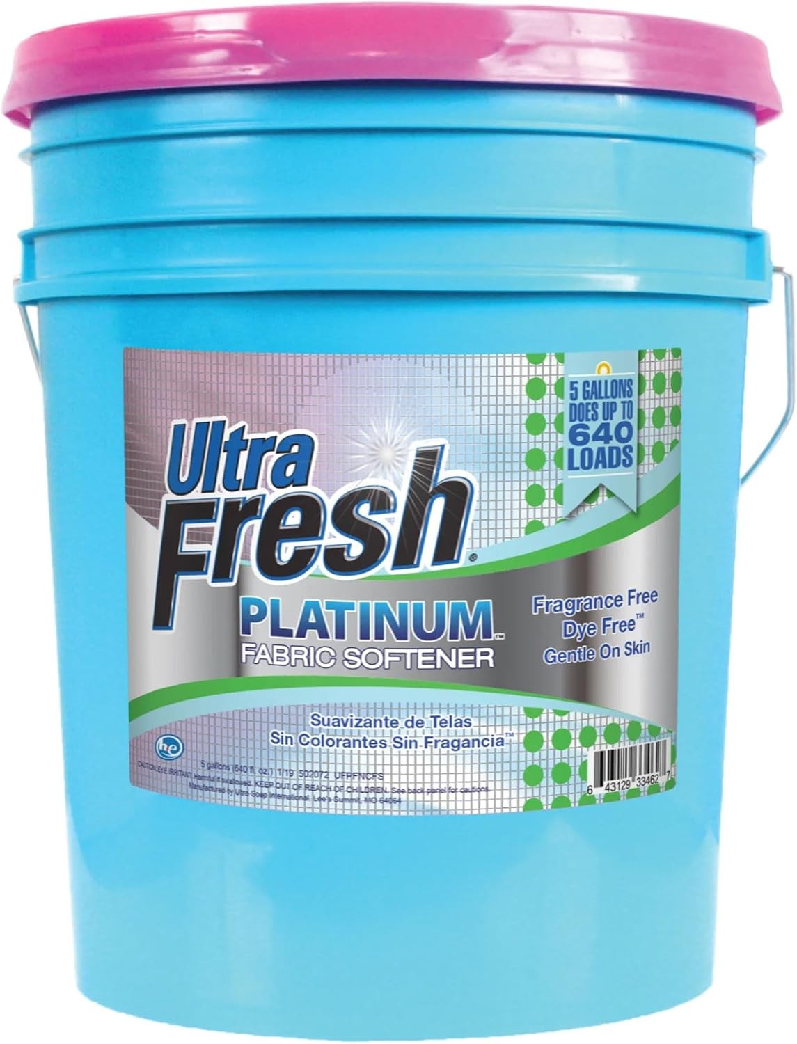 Platinum Fabric Softener Laundry up to 640 Loads Lavender 5 Gallons Fabric Odor