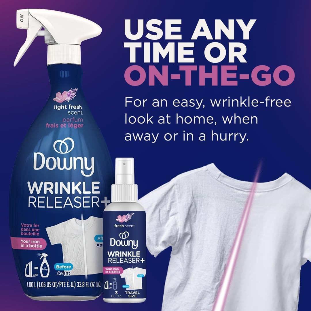 Downy Wrinkle Releaser & Refresher Fabric Spray Light Fresh Travel 3oz