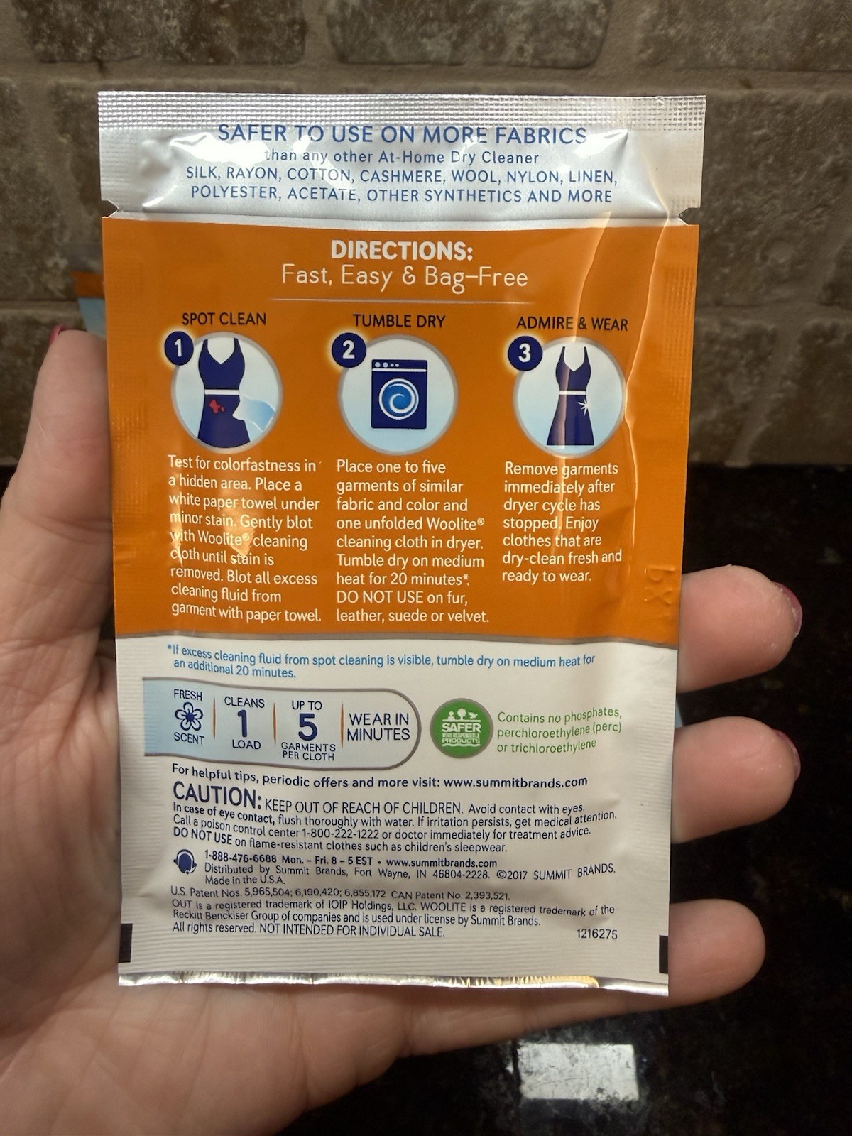 NOS Woolite At Home Dry Cleaner 6 Cloths Stain Wipes Discontinued