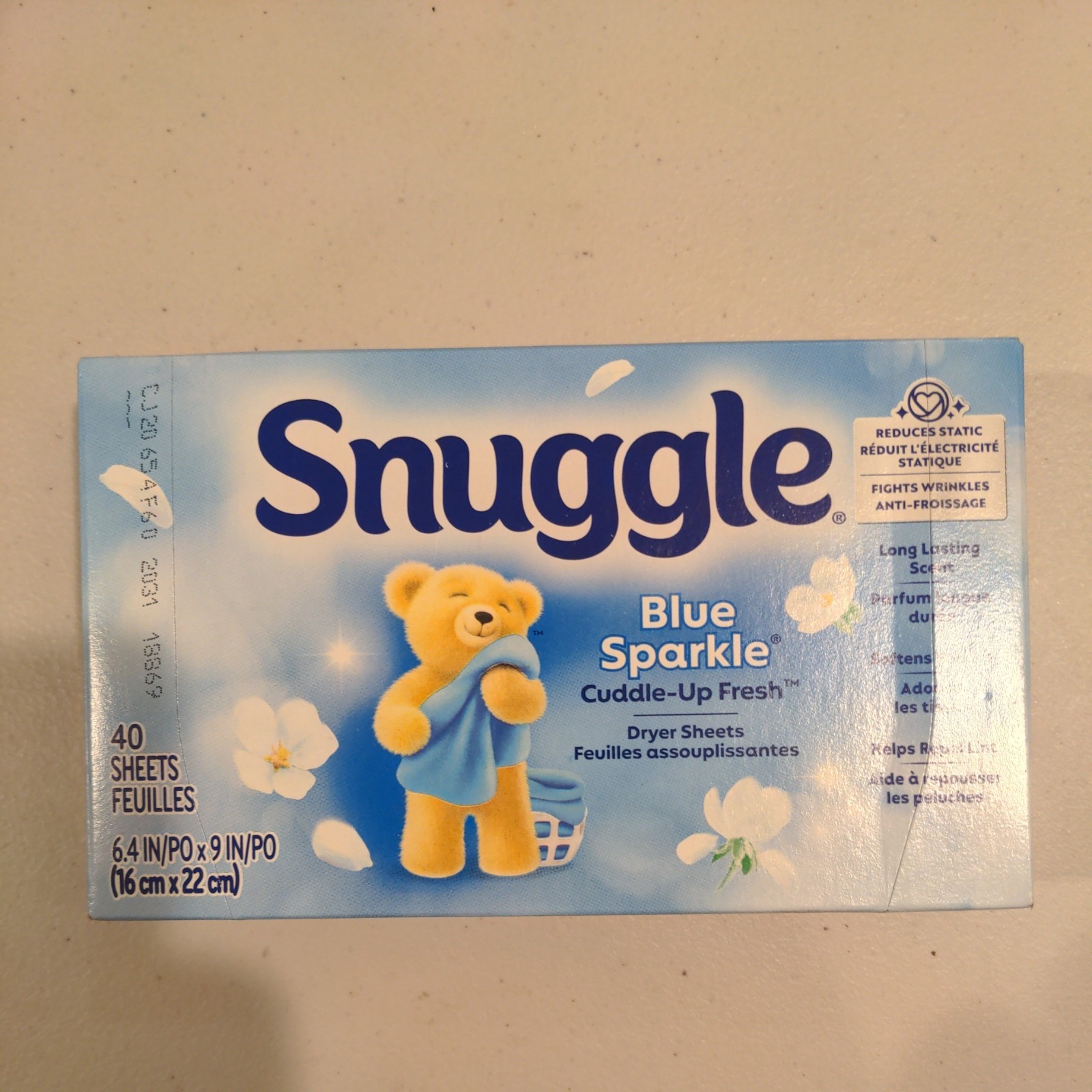 Snuggle Blue Sparkle Fabric Softener Dryer Laundry Sheets Fresh Clean Scent 40Ct
