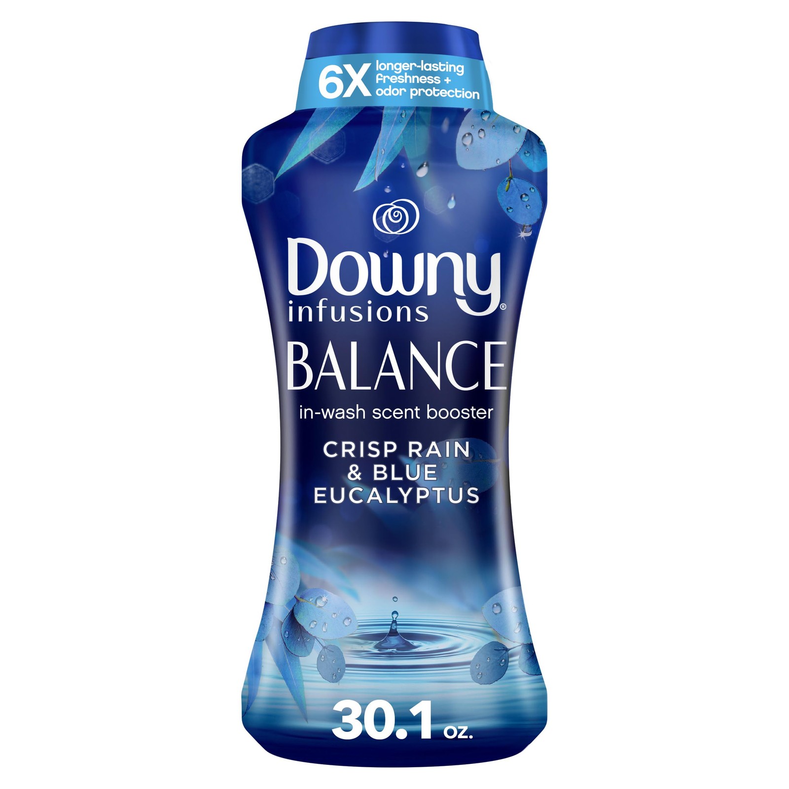In-Wash Scent Booster Beads, Crisp Rain & Blue Eucalyptus, 30.1 oz
