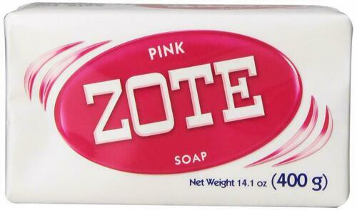 new 4 PCS PINK /WHITE ZOTE Laundry Bar Soap 14.1 OZ 400g EACH