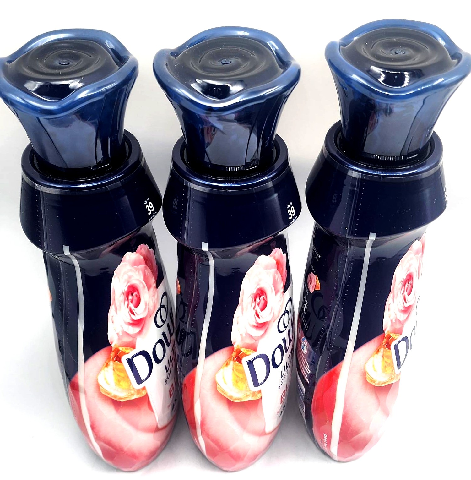 3 Downy ULTRA BLISS Sparking Amber & Rose Fabric Conditioner Softener 26 oz Ea
