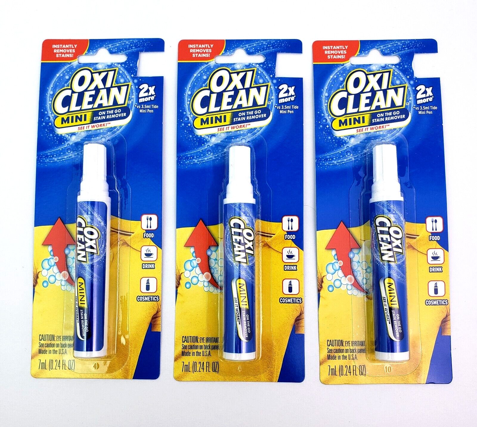 Oxi Clean Mini On The Go Stain Remover Pen 0.24oz Lot of 3