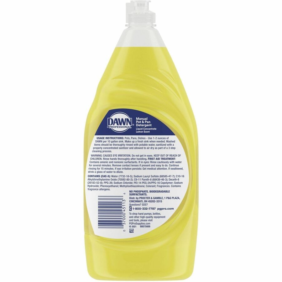 Procter & Gamble 45113EA Manual Pot/pan Dish Detergent, Lemon, 38 Oz Bottle