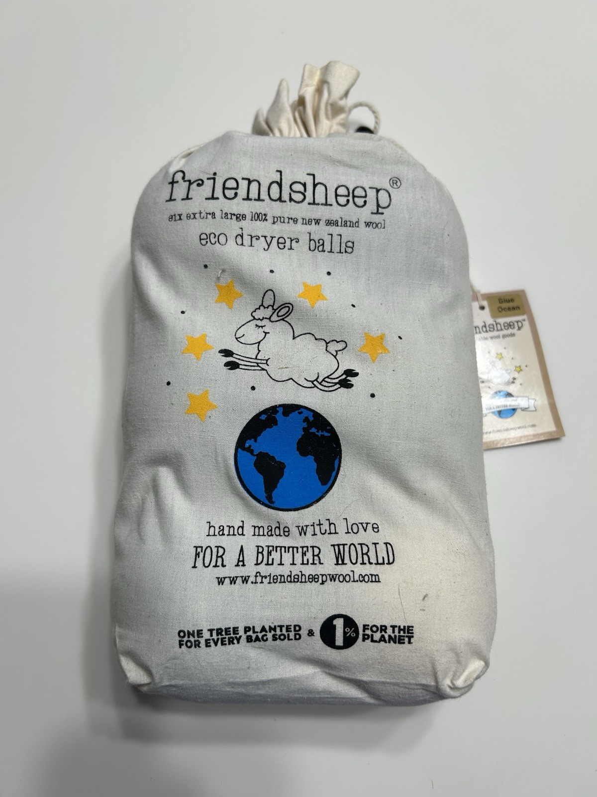 Friendsheep Eco Wool Dryer Balls. New Zealand – Set of 6 XL. New. Blue Ocean