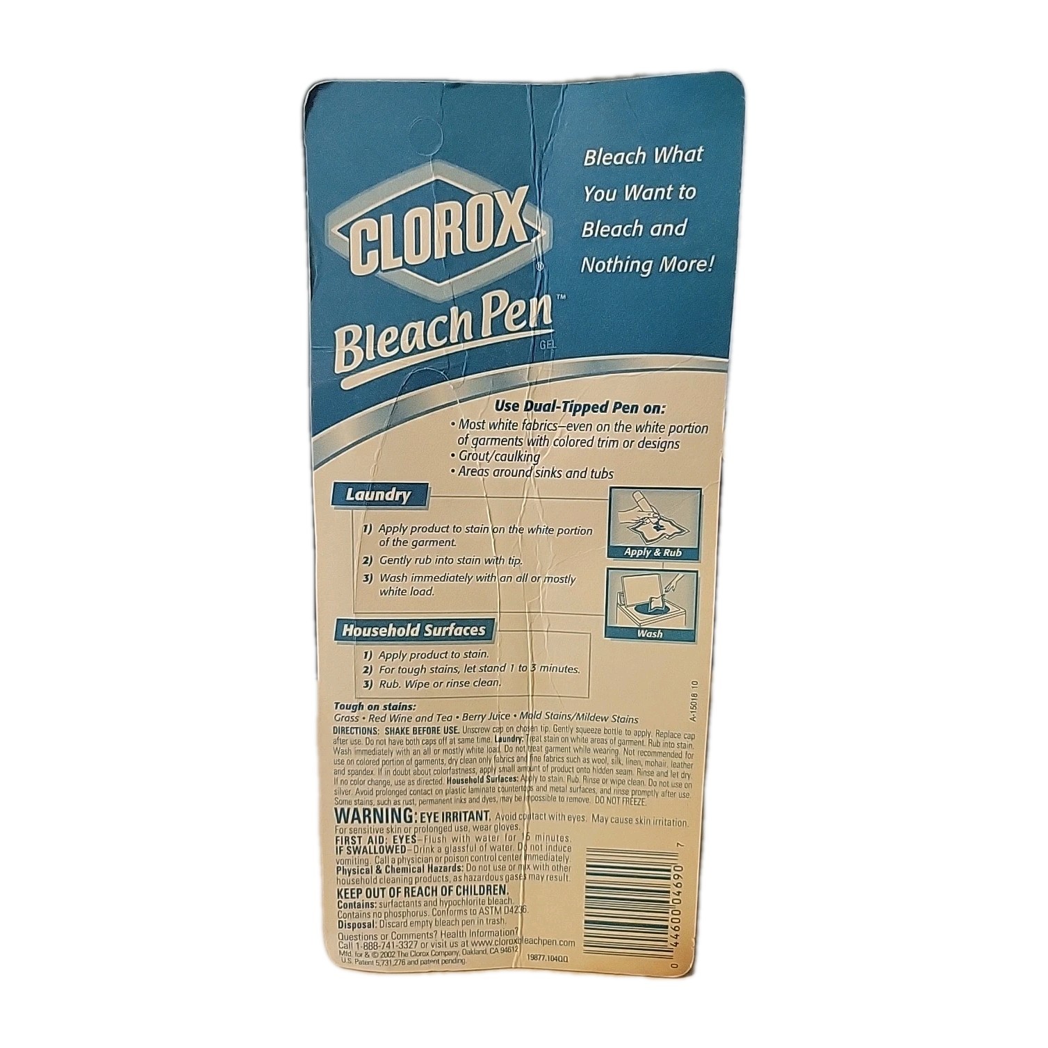 Clorox Bleach Pen Gel Dual Tipped NOS Sealed New Vintage 2002