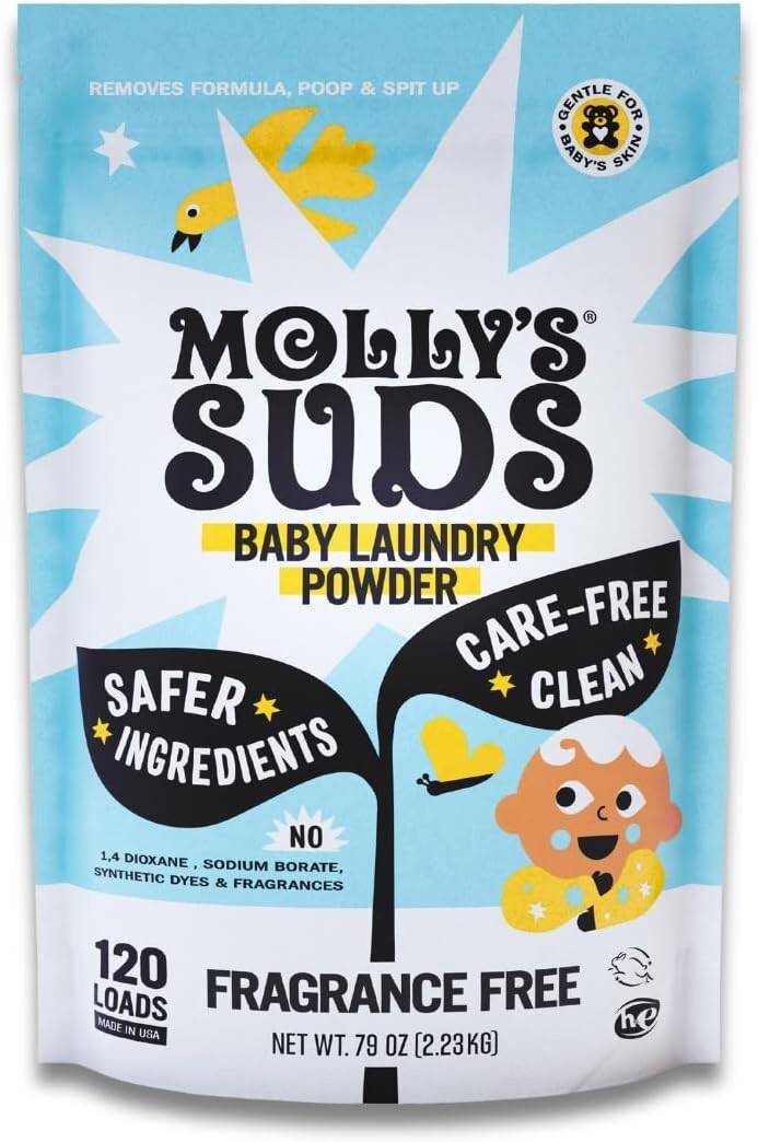 Molly’s Suds Baby Laundry Detergent Powder | Removes Formula, Poop & Spit-Up Sta
