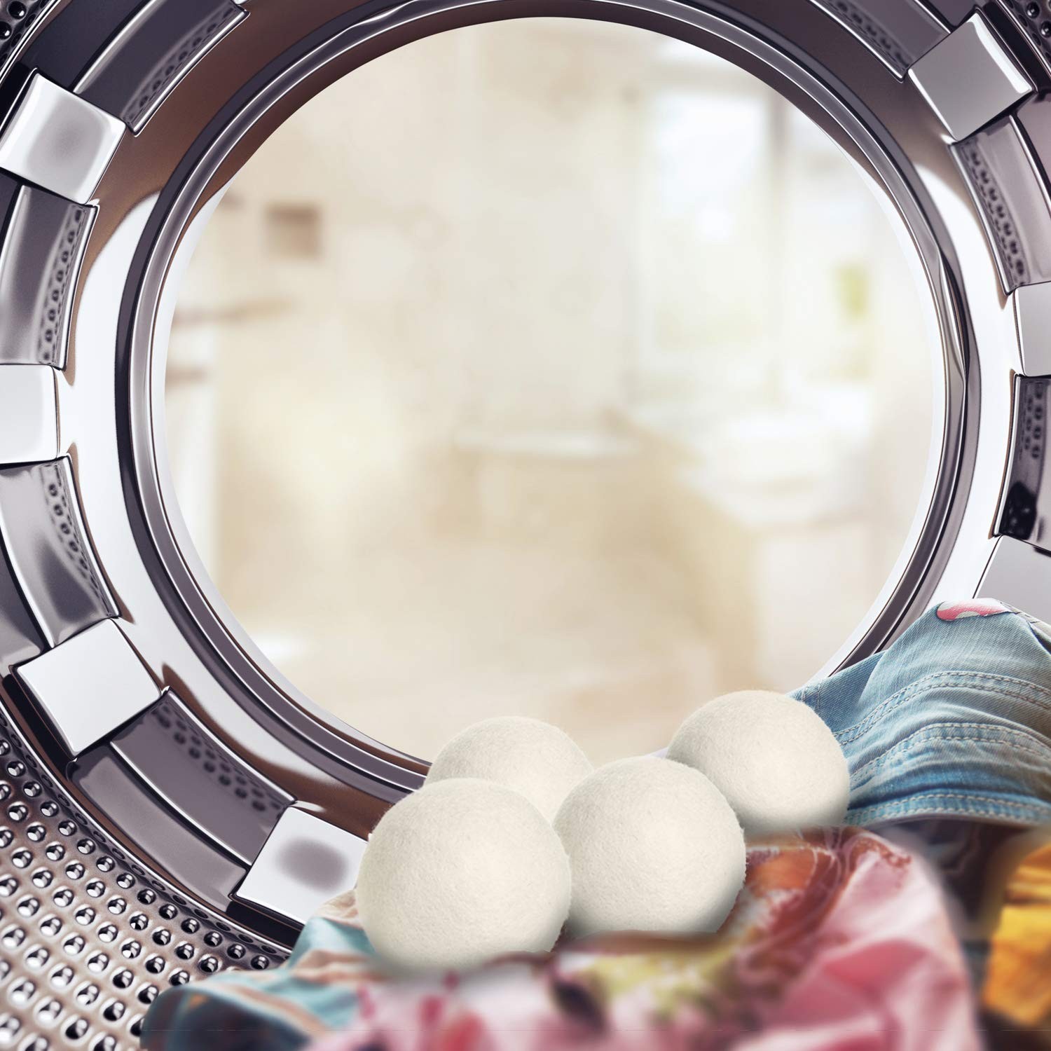 Wool Dryer Balls Natural Fabric Softener and 100% Organic, Chemical Free and …