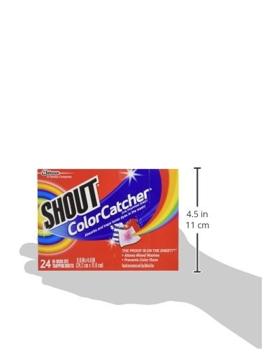 Shout Color Catcher Sheets for Laundry, Allow Mixed 24 Count (Pack of 2), Red