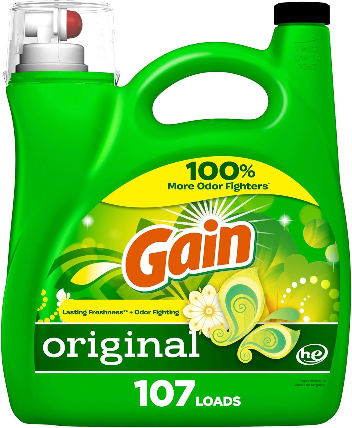 Liquid Laundry Detergent, Original Scent, 154 Fl Oz, 107 Loads, Freshness + Odor