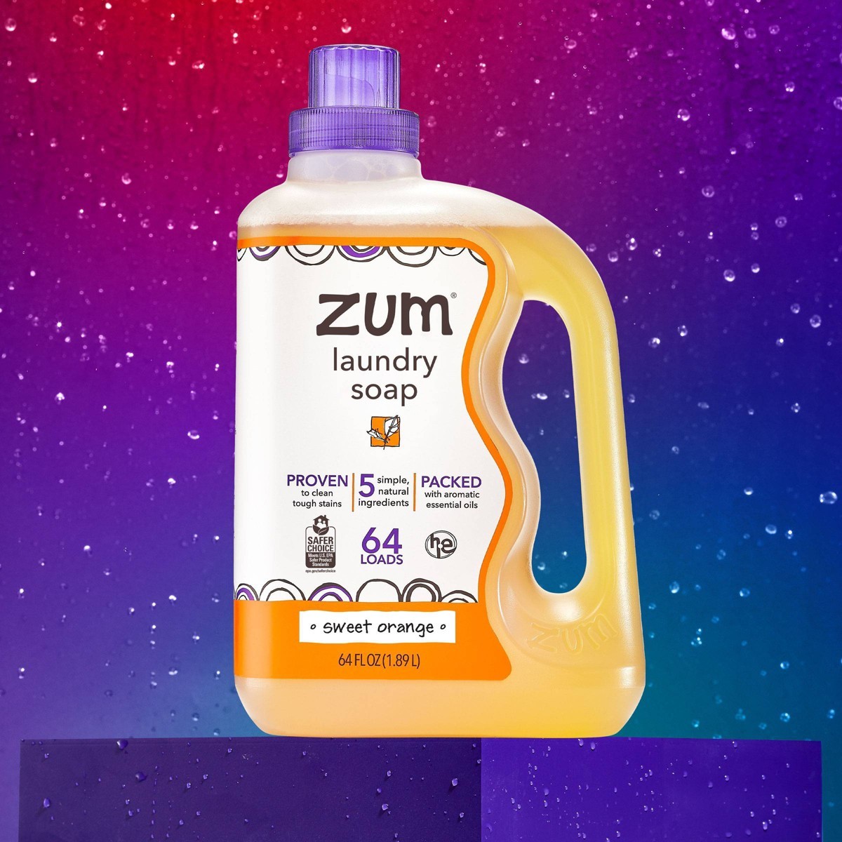 Zum Sweet Orange Liquid Laundry Detergent – 64 fl oz