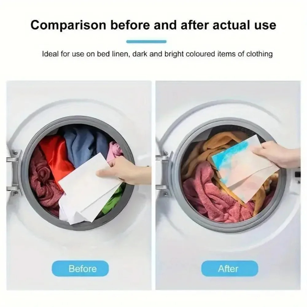 Color Catcher Sheets anti Color Run Laundry Sheets Strong Absorption Honeycomb D