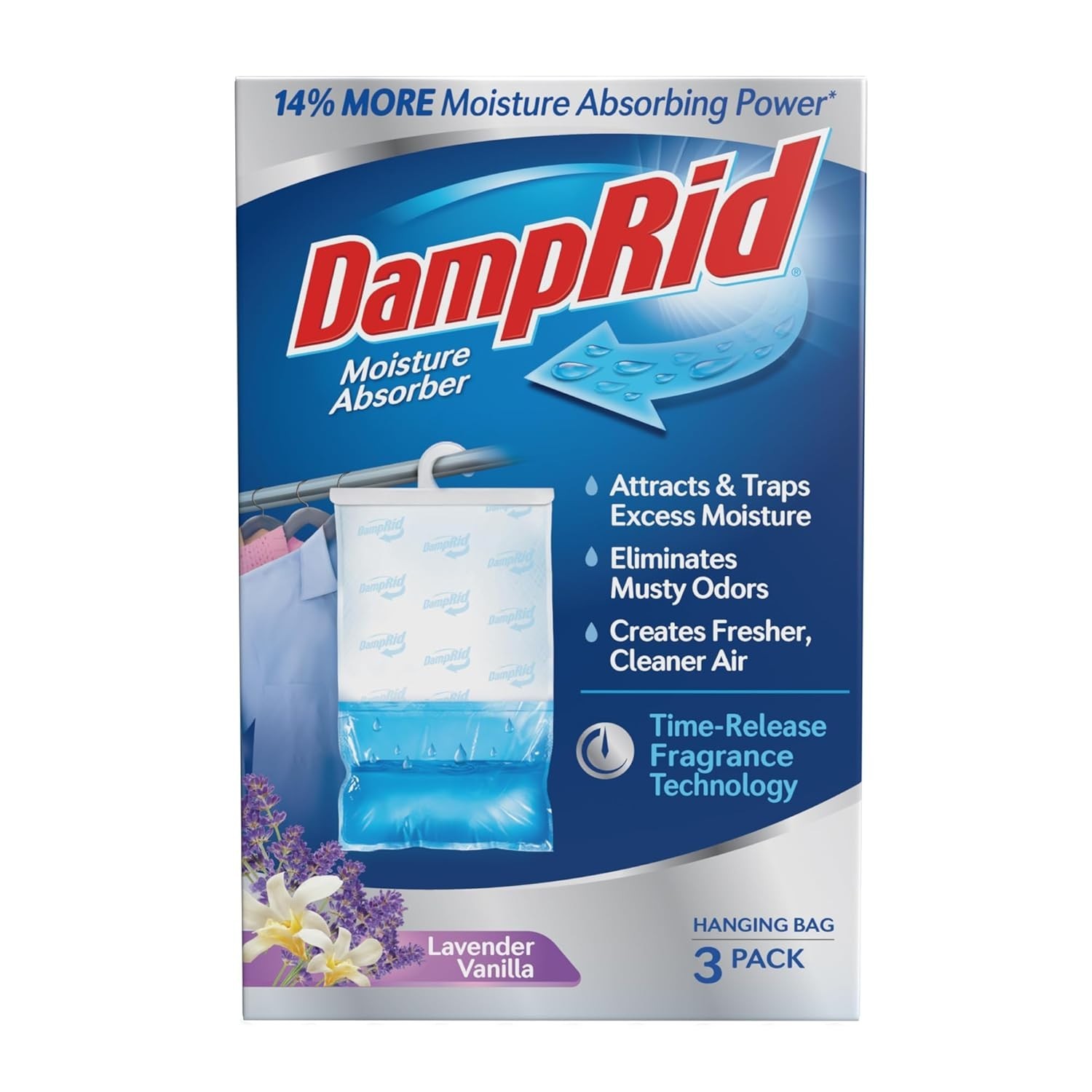 Lavender Vanilla Hanging Moisture Absorber, 16 oz., 3 Pack – Eliminates Musty…