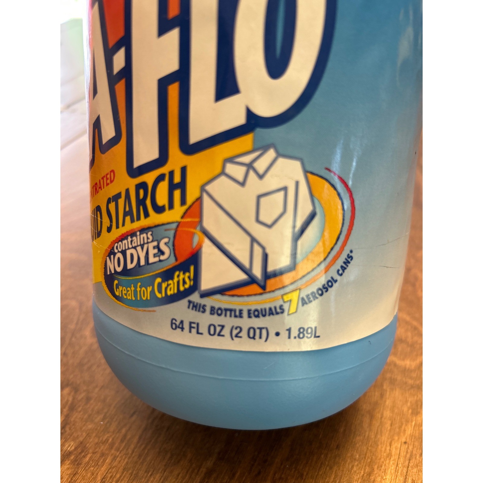 Sta-Flo Concentrated Liquid Starch 64 fl oz No Dyes Laundry Craft Slime 1998