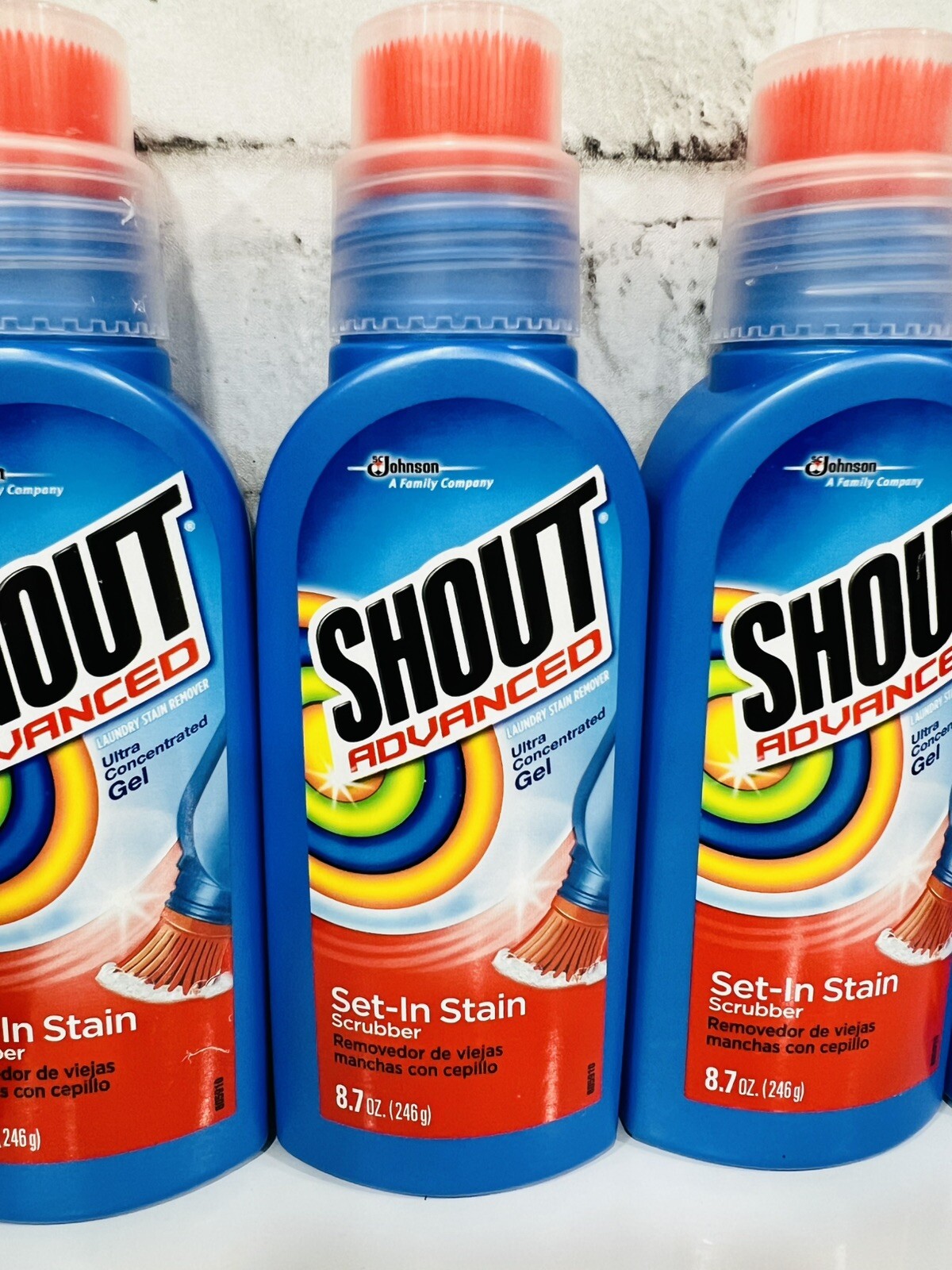 Shout Advanced Set-In Stain Scrubber Stain Remover Ultra Concentrated Gel 4-Pack