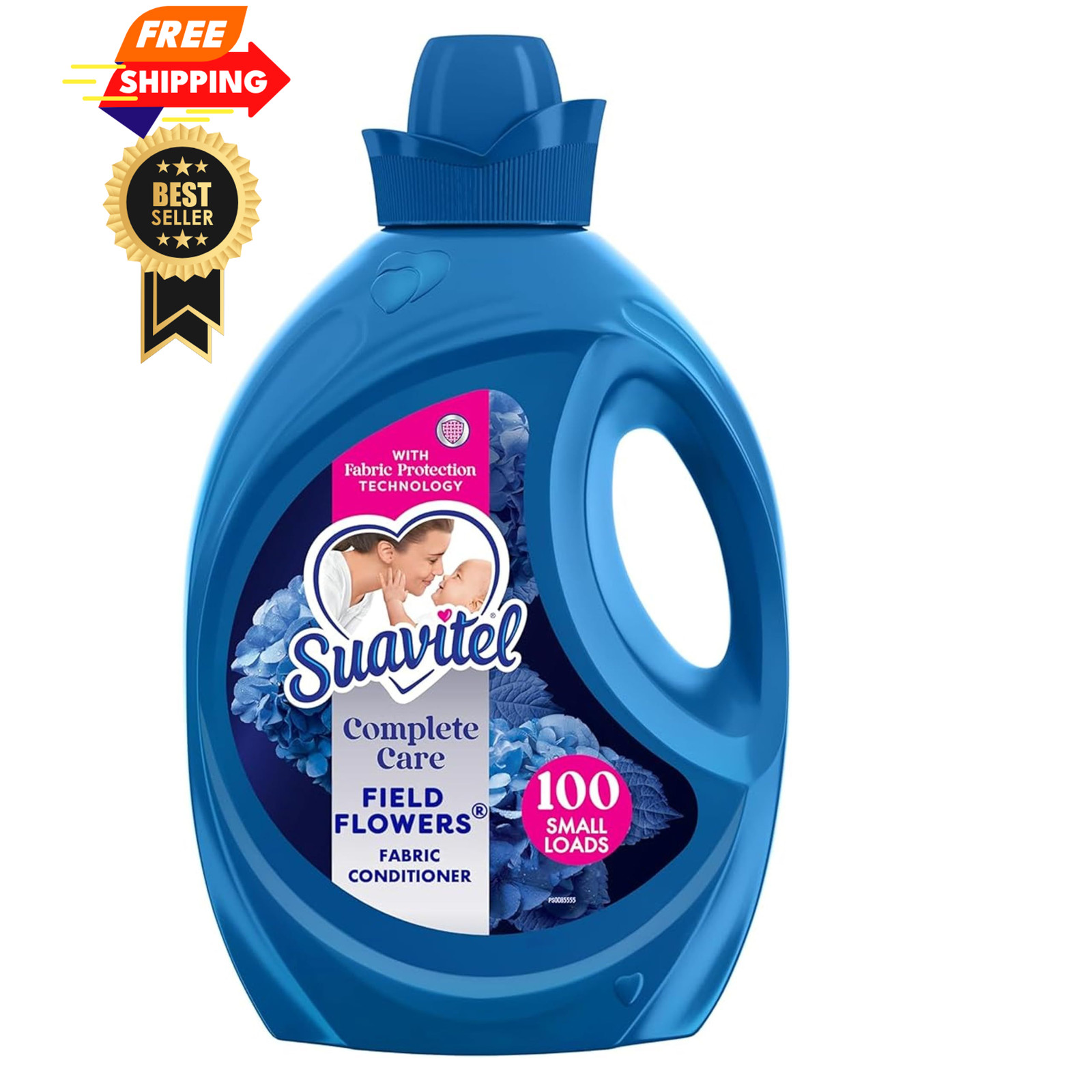 Suavitel Complete Liquid Fabric Softener, 100 Fl Oz (Pack of 1), Blue
