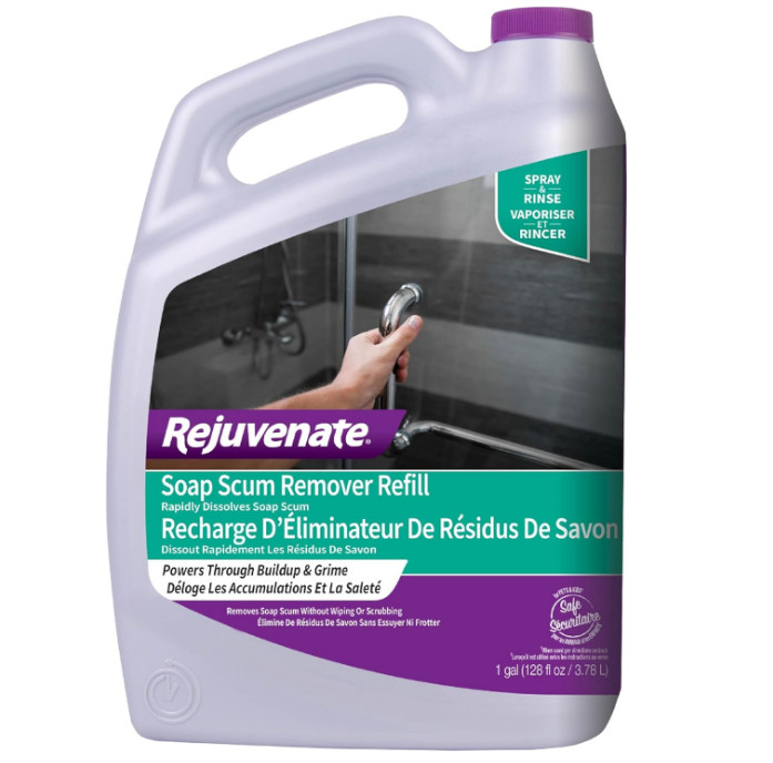 Rejuvenate Scrub Free Soap Scum Remover – Spray & Rinse for Streak-Free Finish