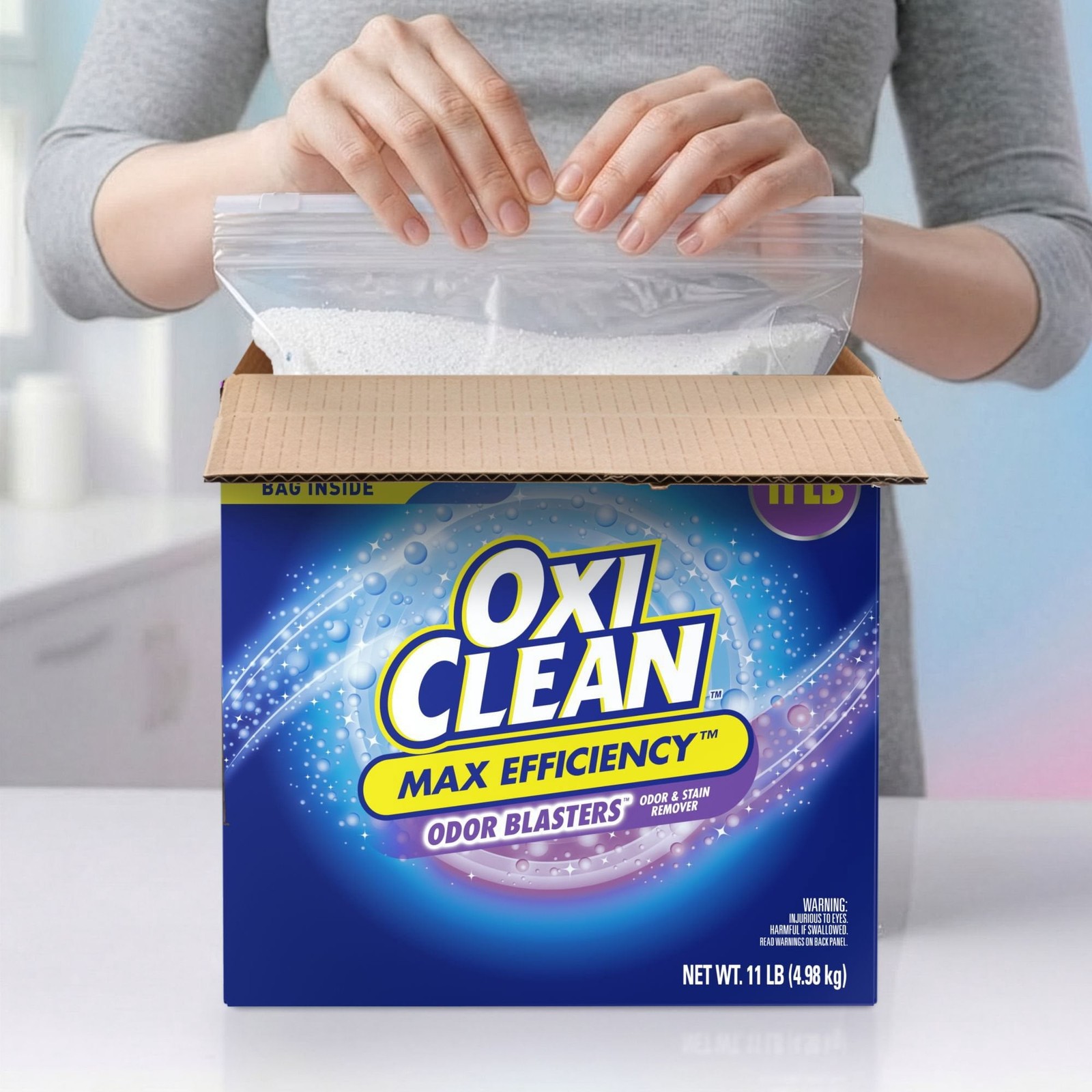 OxiClean Max Efficiency Odor Blasters Laundry Stain Remover Powder, 11 lb.