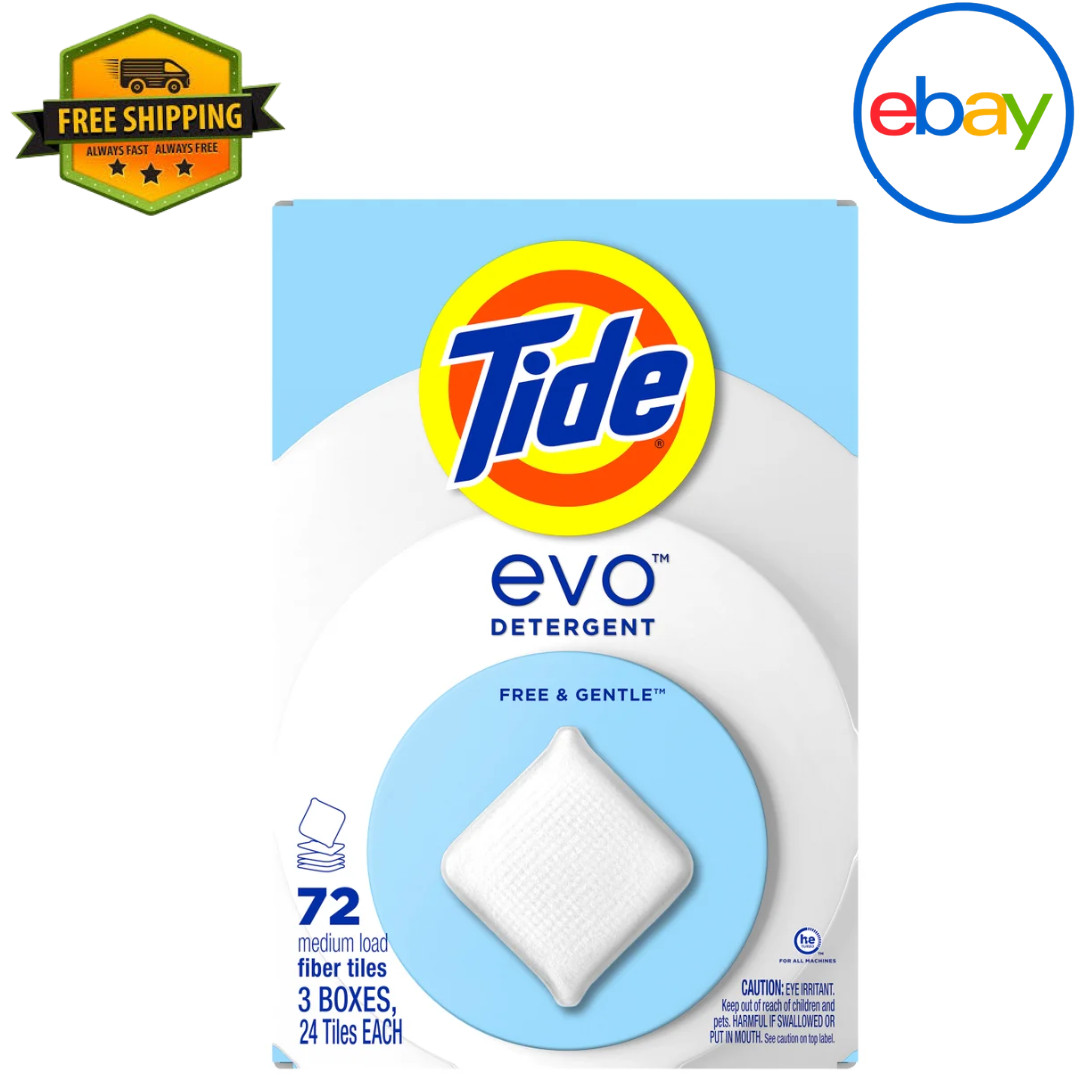 Tide Evo Laundry Detergent Tiles, Free & Gentle, 72-count – Get Free Shipping