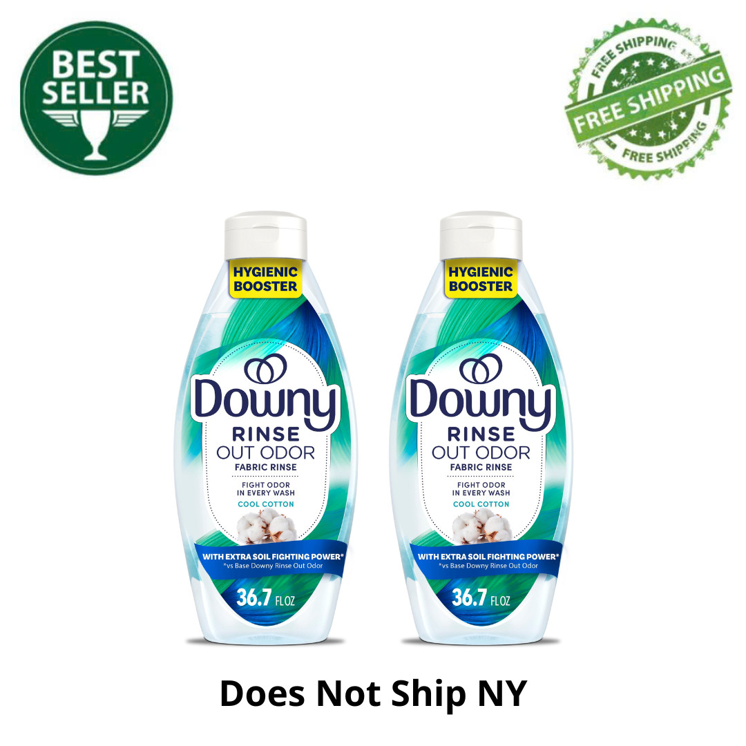 2 Pack Downy Rinse Refresh Laundry Odor Remover, Cool Cotton Scent, 36.7 fl oz