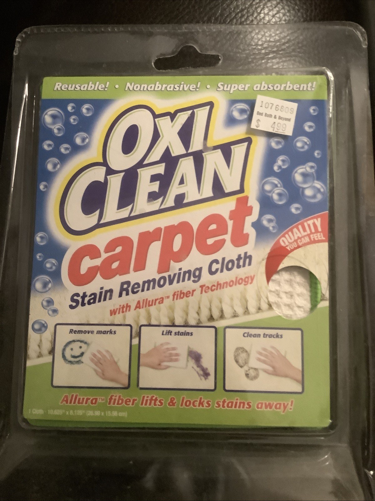 OxiClean Carpet Stain Removing Cloth Allura Fiber Stain Lifting New in Package
