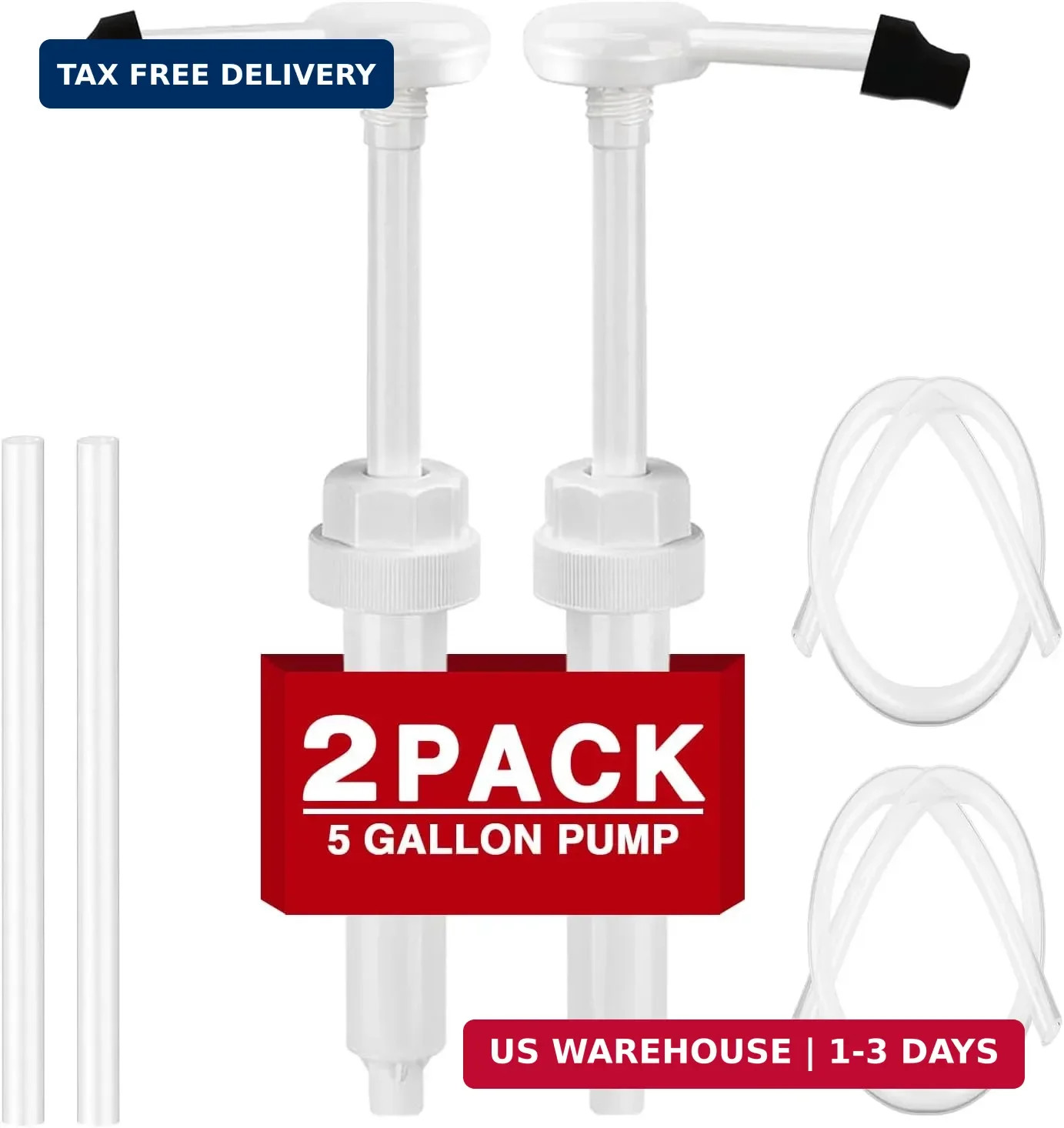 2 Pack 5 Gallon Pump Dispenser 38-400 1 oz Dispenser Pump for Large Gallon Bucke