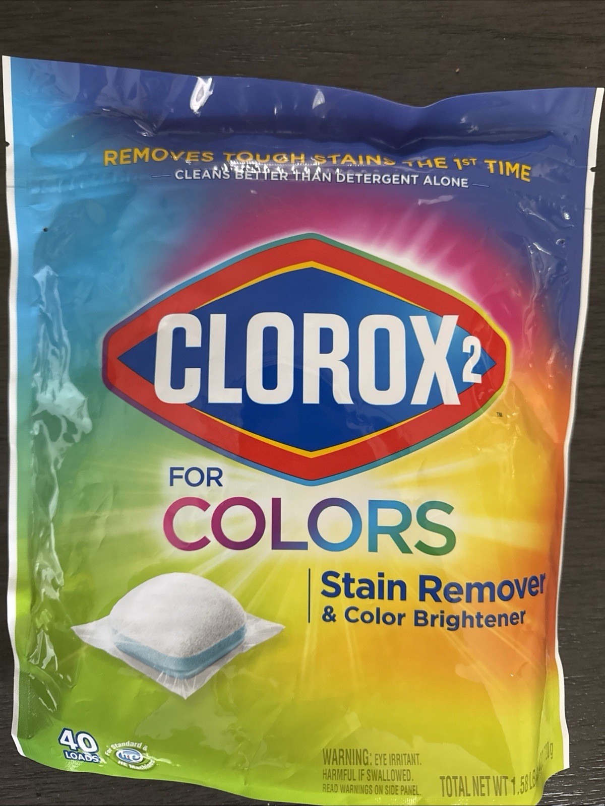 Clorox 2 For Colors Stain Remover Color Brightener 40 Count Pods Clean Linen