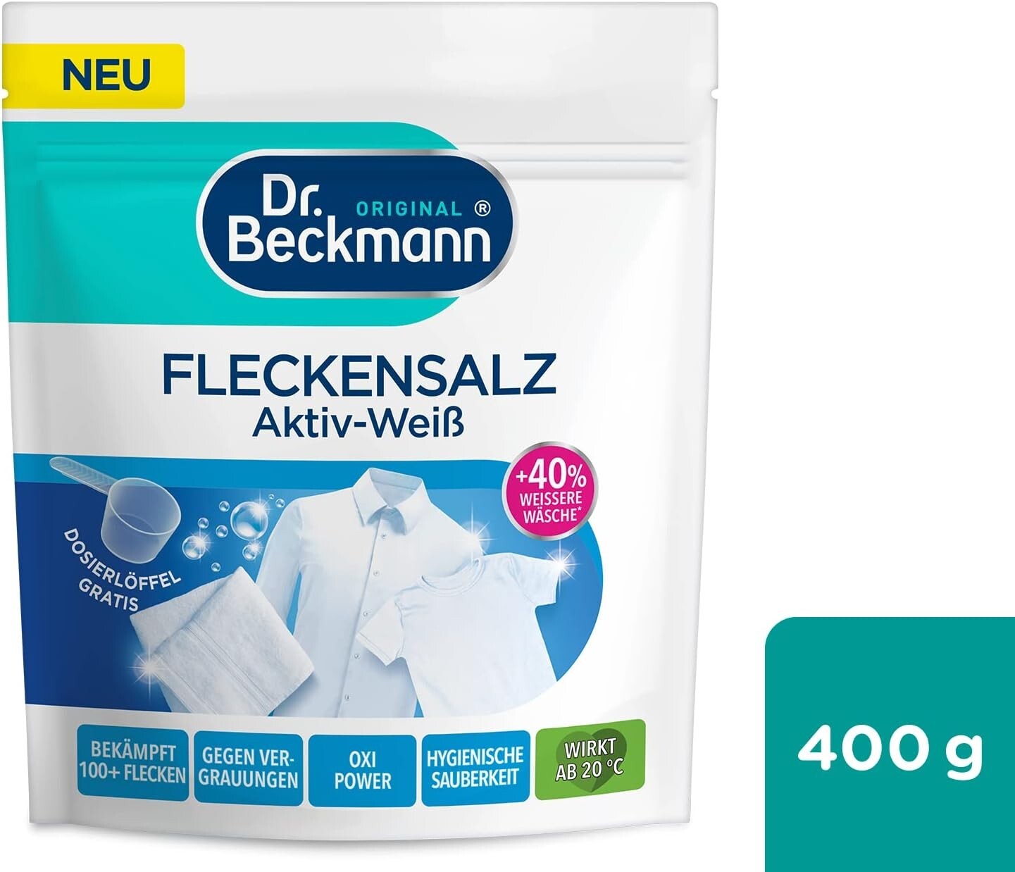 Dr. Beckmann Stain Salt Active White 400g against Stains incl. Measuring Spoon