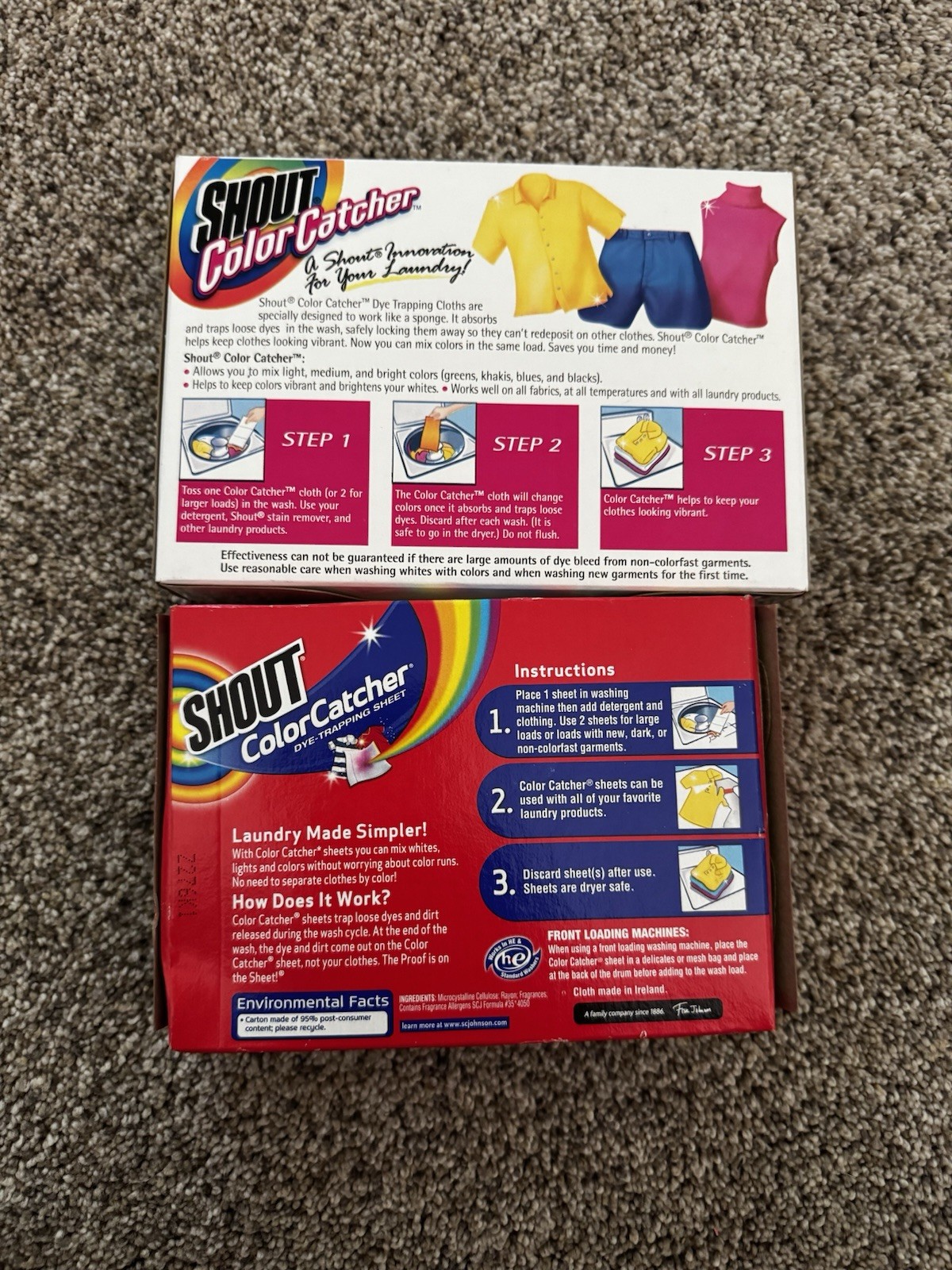 2-Shout Color Catcher, Laundry Dye-Trapping Sheets, 24 Sheets Vtg 2002 New 2020