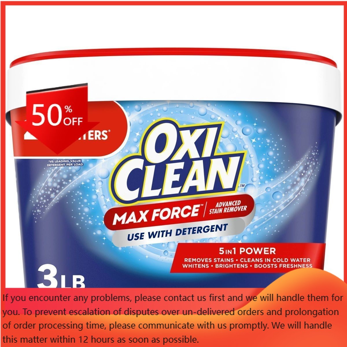 OxiClean Max Force Advanced Stain Remover Powder – 3lbs