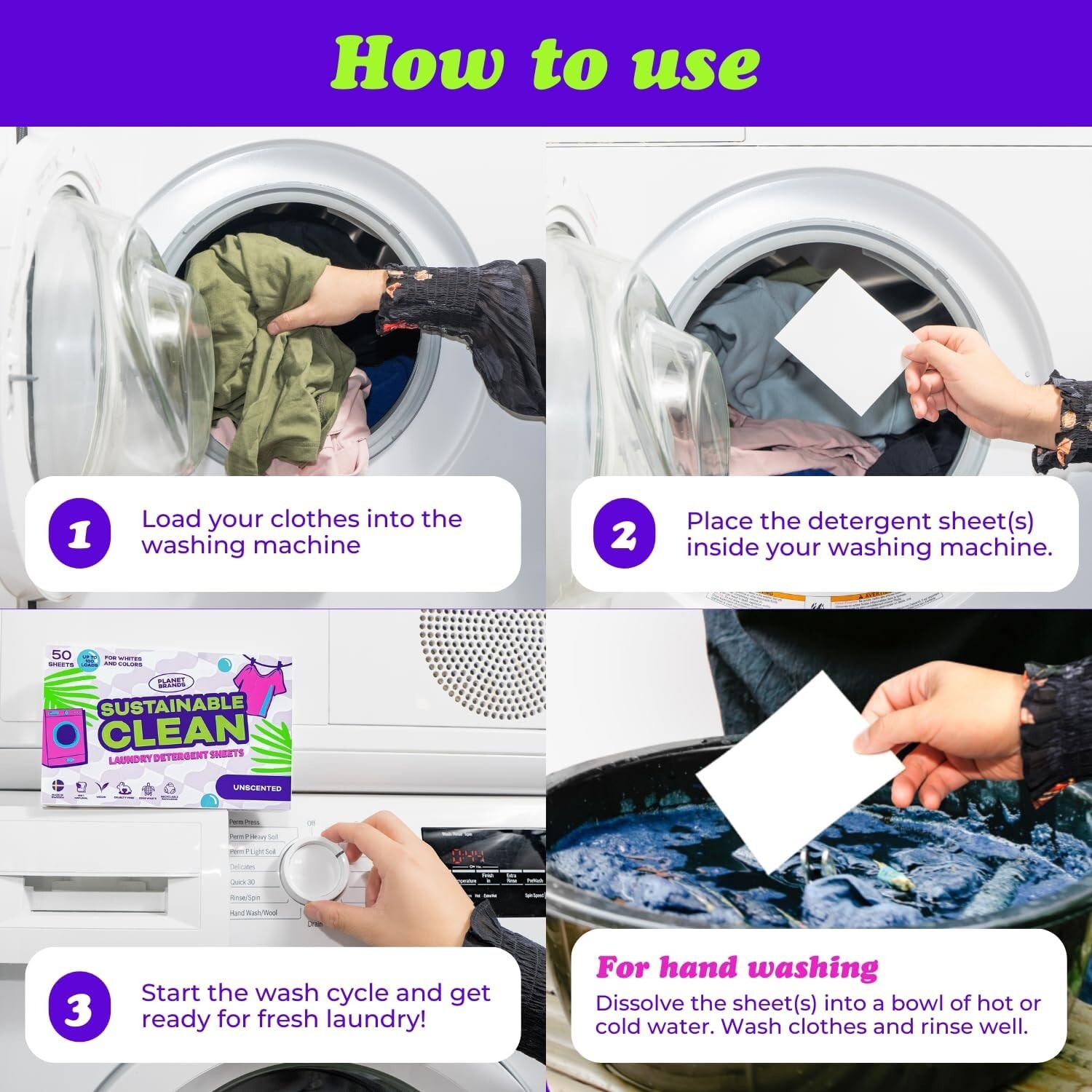 Laundry Detergent Sheets – Made in Sweden, Up to 100 loads 50 Sheets, Sustainabl