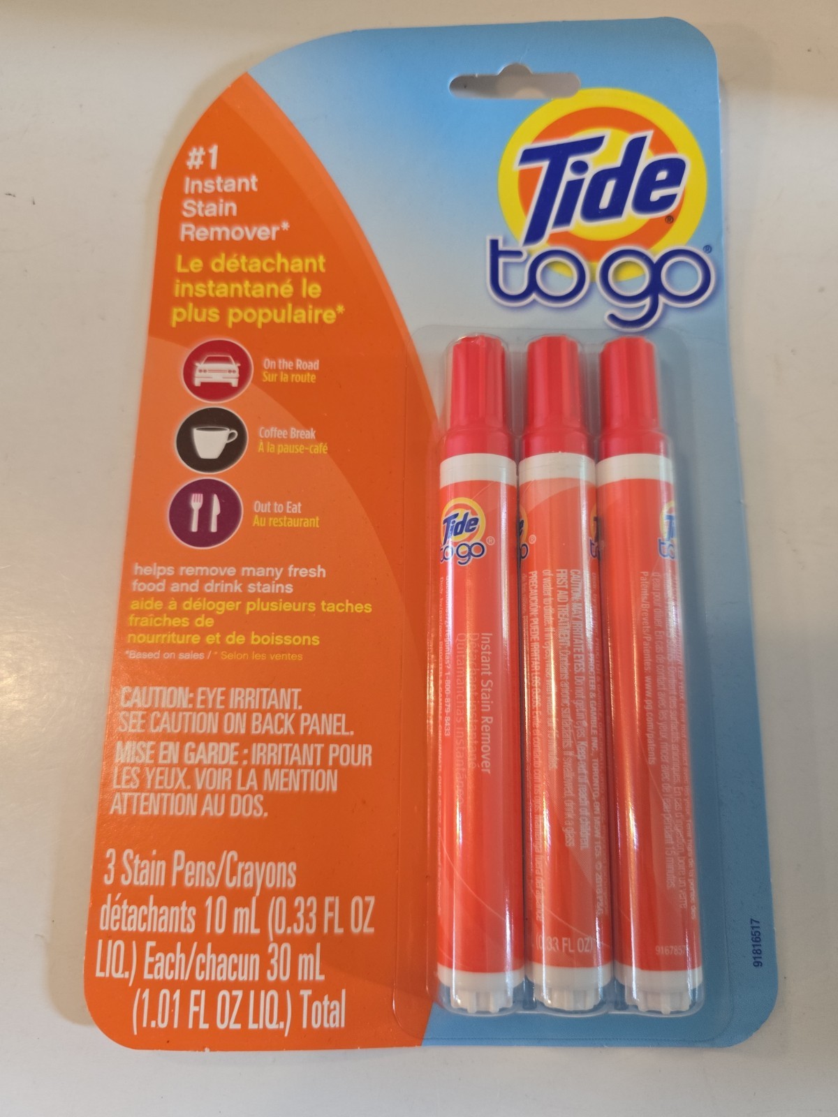 New Tide To Go Instant Stain Remover 3 pens