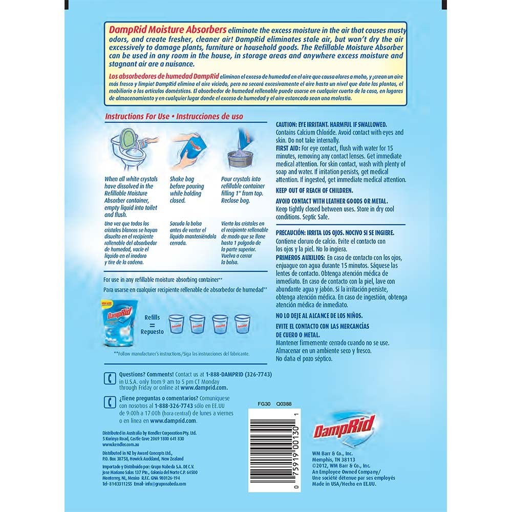 Damp Rid Moisture Absorber Refill 42 Oz (Pack of 6)