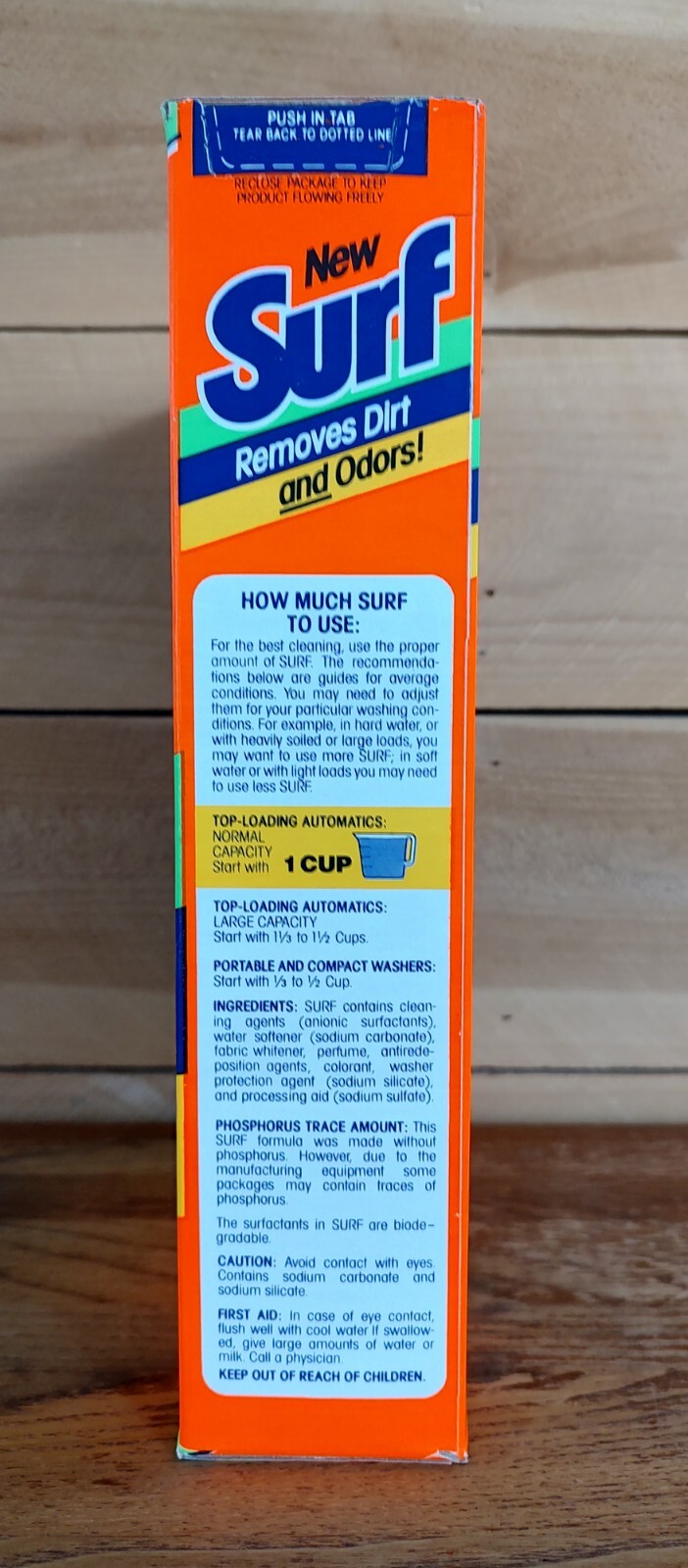 SURF Laundry Detergent Powder Soap Giant Size 42oz Sealed Vintage 1990’s