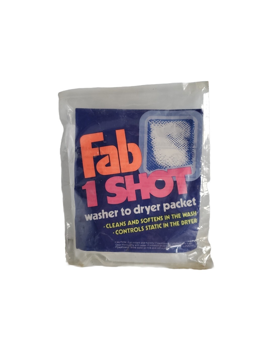 Vintage PROMO Fab 1 Shot Washer to Dryer Laundry Packet Colgate Palmolive NOS