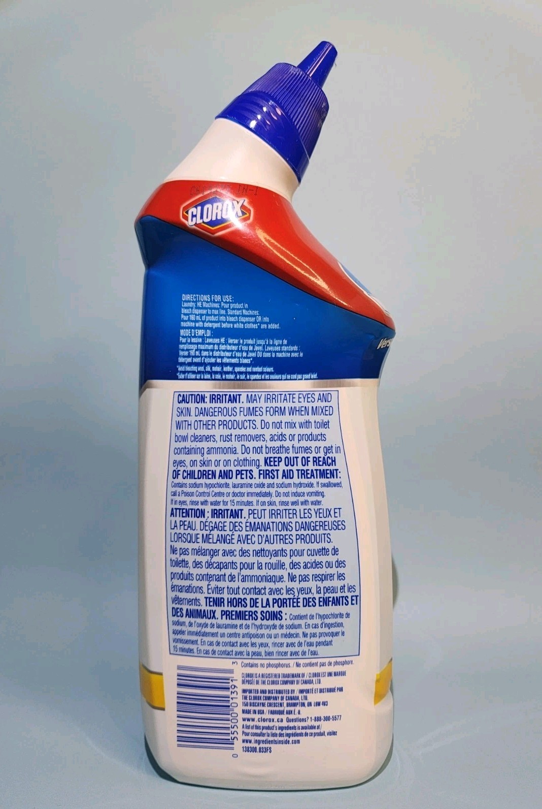 ( 1 ) CLOROX Original Bleach Gel For Laundry ( he ) ~ 709 mL / 24 oz.