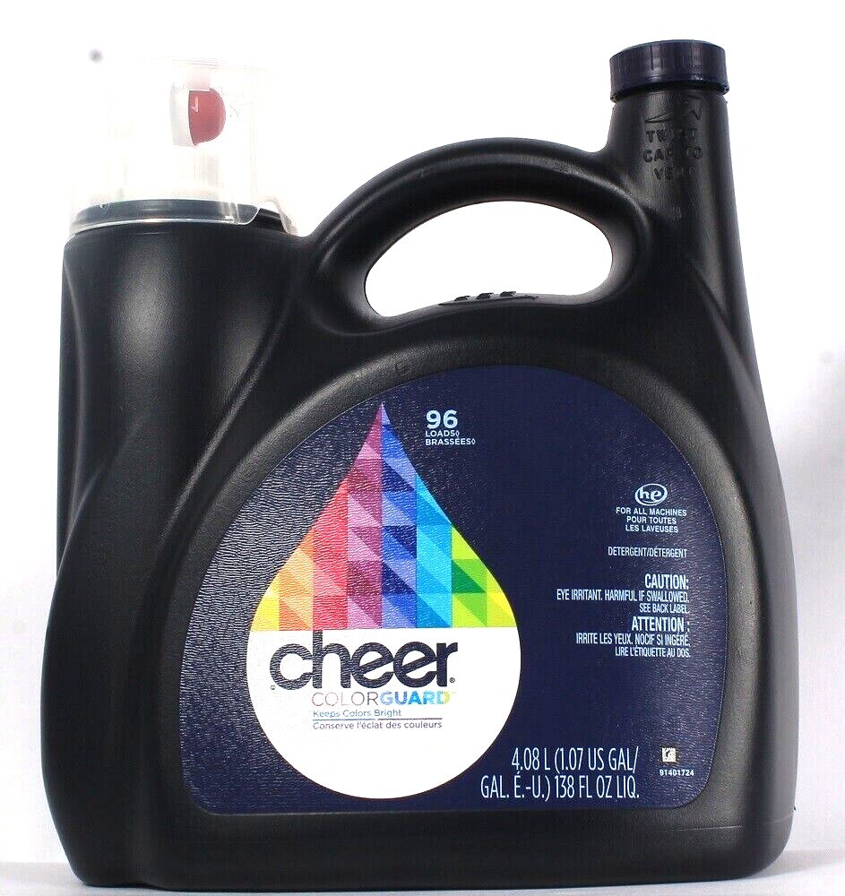 1 Bottle Cheer 138 Oz Colorguard Keeps Bright 96 Loads Laundry Detergent