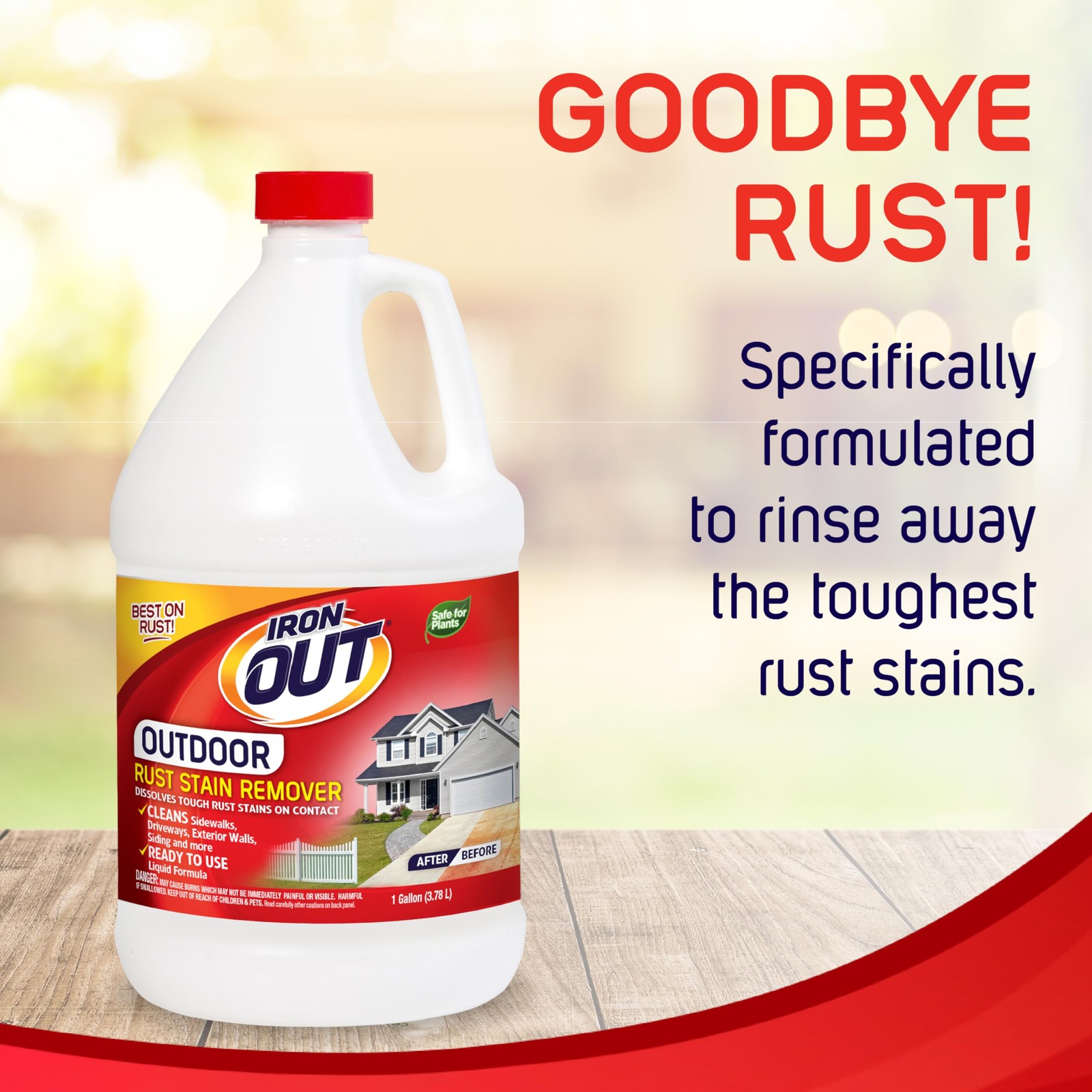 Iron OUT Liquid Rust Stain Remover, Pre-mixed, 128 Fl Oz (Pack of 1), _