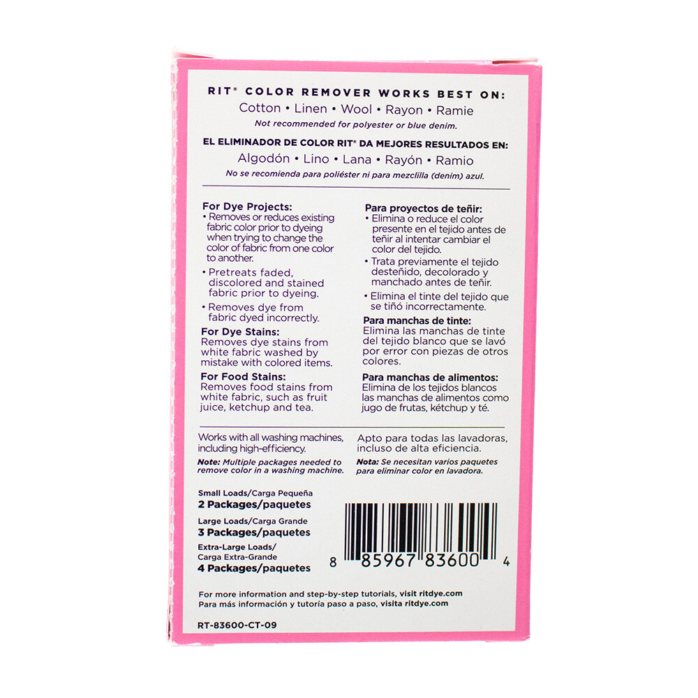 Craft County RIT DYE Powder – Color Remover – 2.0 Oz – BUY 5, Get 2 FREE !!!!