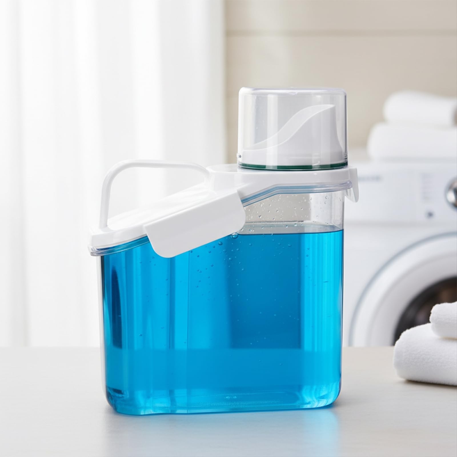2 Pack laundry detergent dispenser, 54 oz liquid detergent container, liquid …