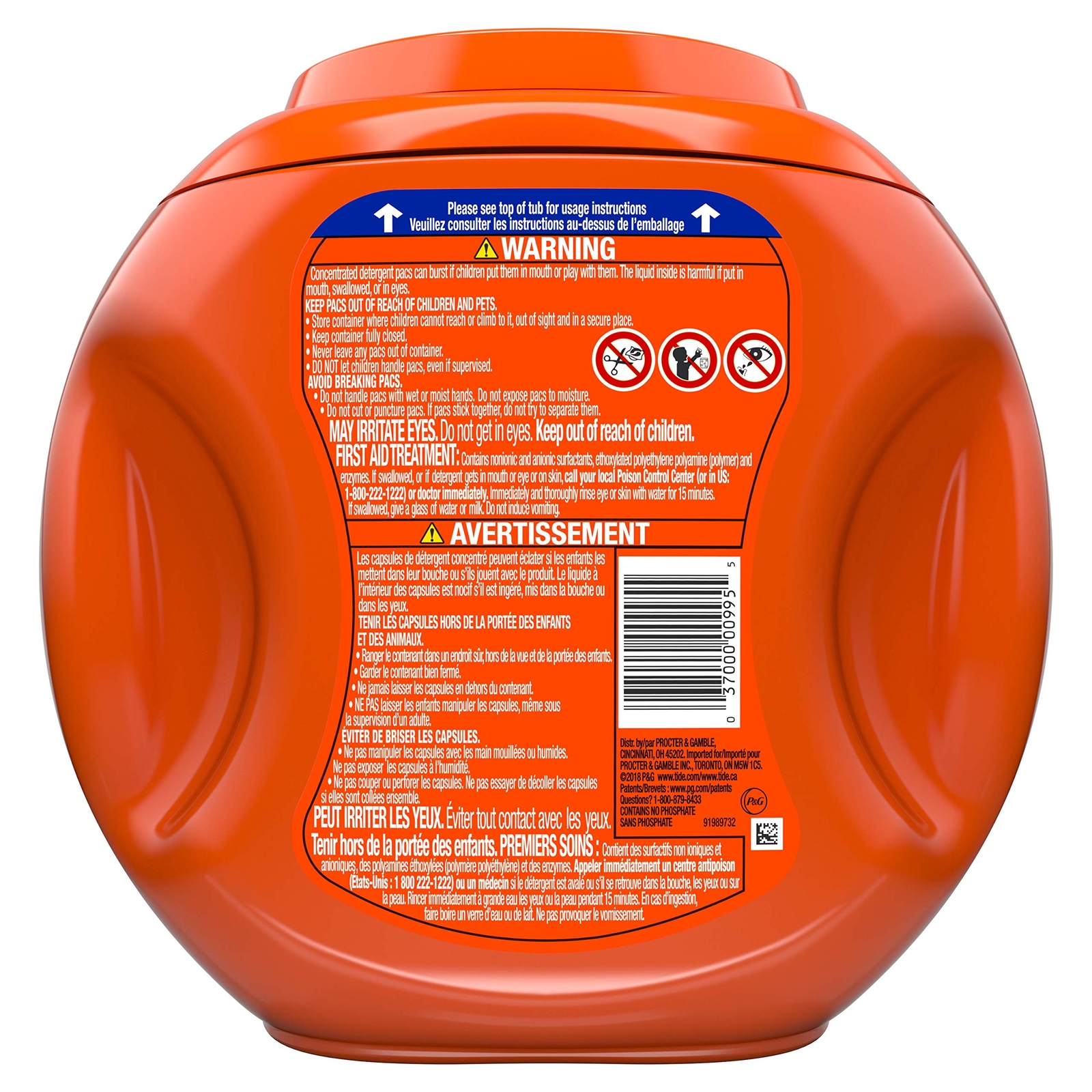Tide PODS Laundry Detergent Pacs 42 Count Extra Stain Odor Fighter Original S…