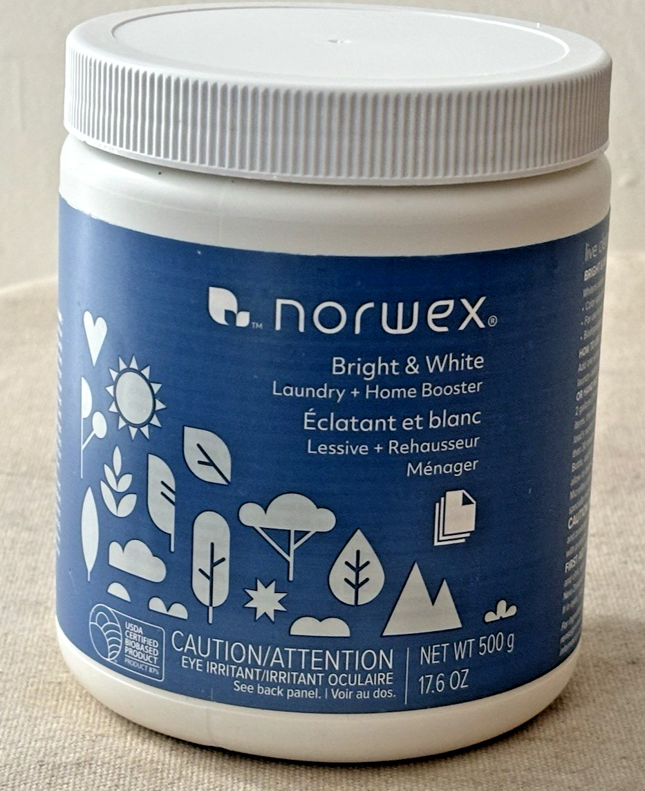 NEW Sealed Norwex Bright & White Laundry & Home Booster 500 gr/17.6 oz