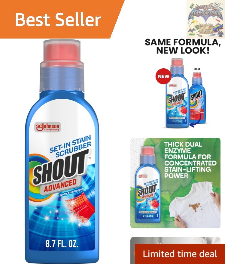 Ultra Concentrated Shout Stain Remover Gel 8.7oz – Gentle Yet Powerful Cleaning