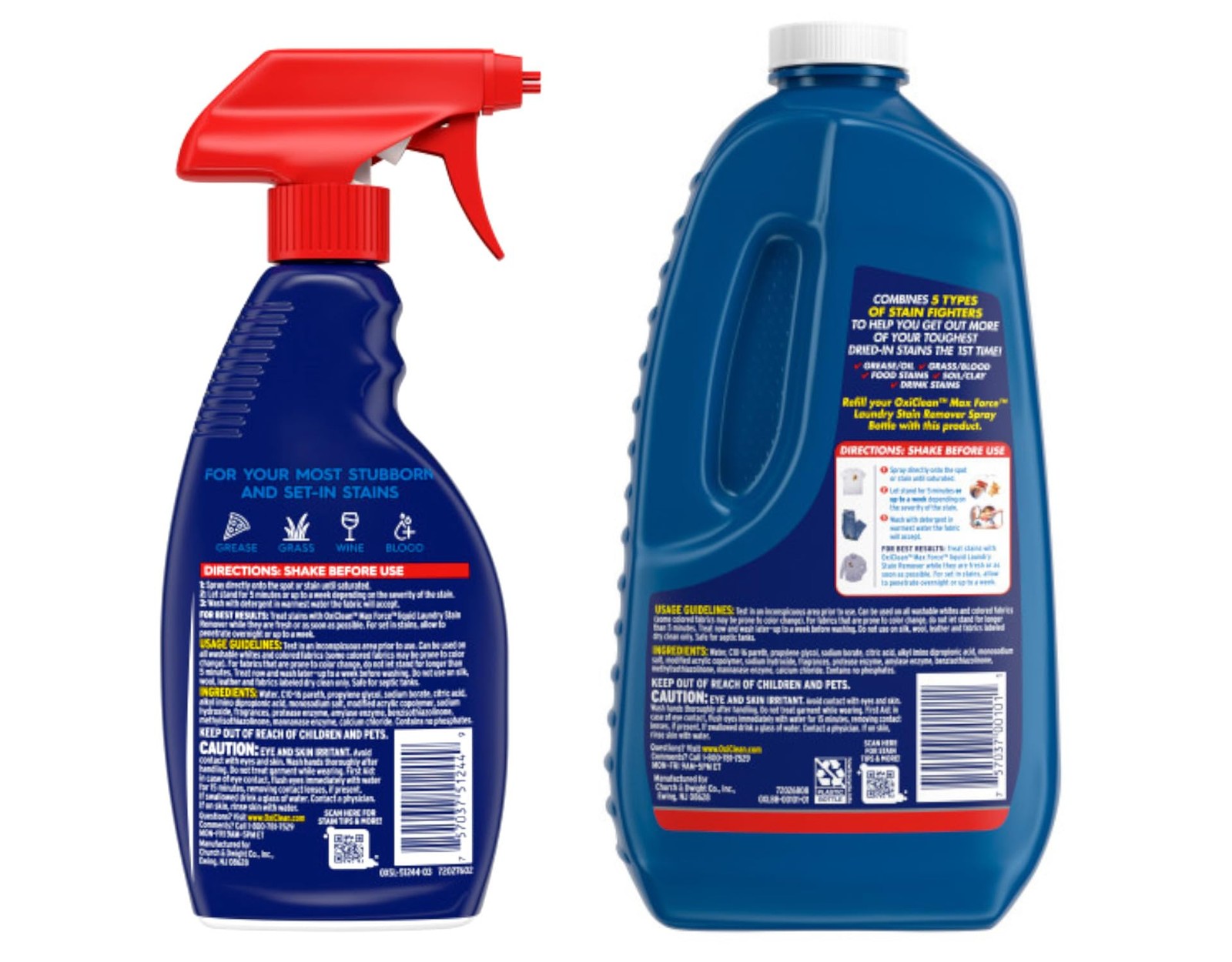 OxiClean Max Force Laundry Stain Remover Spray, 12 fl oz 60 Fl Oz (Pack of 1)