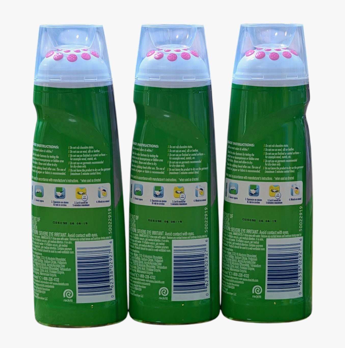 3 – Spray n Wash Max Laundry Stain Remover, Easy To Use Scrub Top – 6.7 Oz Each
