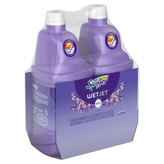 Swiffer Wet Jet Solution Refill, Lavender, 6 x 42.2 fl oz