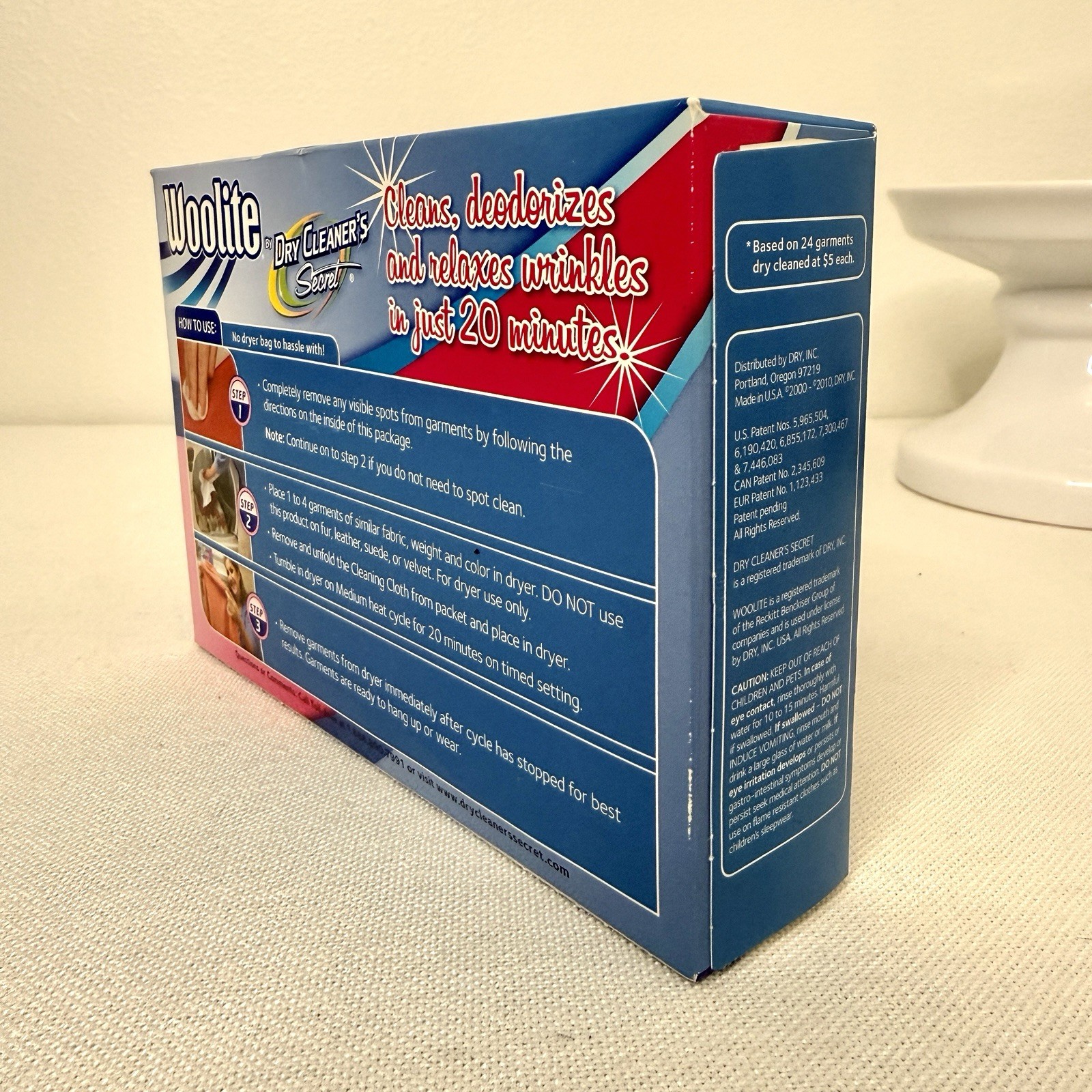 Woolite Dry Clean At Home Dry Cleaner’s Secret 1 Full Box 6 Cloths New