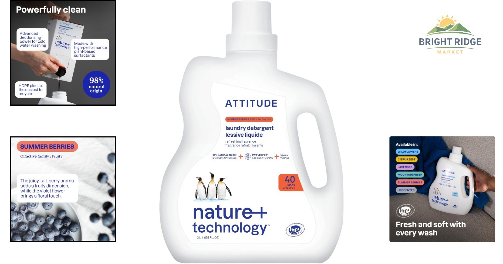 Conventional & HE Compatible Liquid Detergent with Natural Ingredients 40 Loads