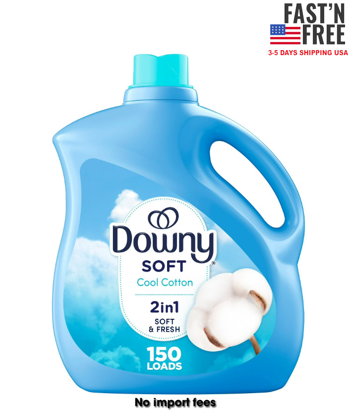 Downy Liquid Fabric Softener, Cool Cotton Scent, 111 fl oz, 150 Loads